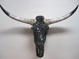 Reflective Fireglass Embellished Steer Skulls - LOREC Ranch Home Furnishings