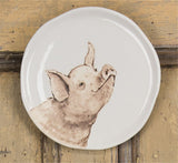 1 Dolomite Pig Plate - LOREC Ranch Home Furnishings