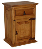 1 Drawer 1 Door Night Stand With Leather Or Hide