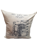 Oil Well Rig Blueprint *Limited Edition* Pillow Cover