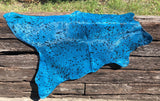 Acid Wash Calf Skin (Turquoise) - LOREC Ranch Home Furnishings