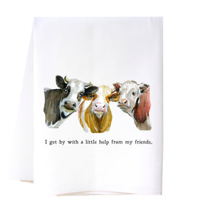 CP COW FRIENDS FLOUR SACK TOWEL