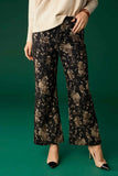 Shyanne Wide Leg Pant - Black Floral S/M