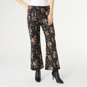 Shyanne Wide Leg Pant - Black Floral S/M