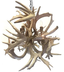 8 Light Tamarack White Tail Chandelier