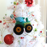 Tractor Felt Wool Christmas Ornament