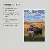 PREMIUM POSTCARDS Oklahoma, Buffalo & Calf