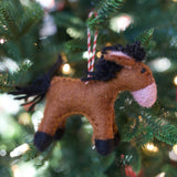 Horse Felt Wool Christmas Ornament