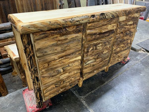 8 Drawer Aspen Dresser Honey Finish