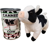 Canned Cow | Stuffed Animal Plush w/Funny Jokes | Gift