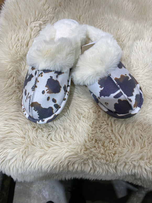 COZY MORNINGS COW SLIPPERS