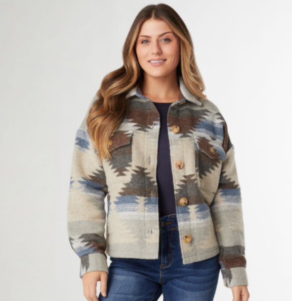 CC Ainsley Aztec Print Shacket