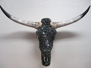 Reflective Fireglass Embellished Steer Skulls Regular 3'-4' Span