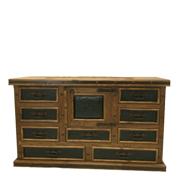 LMT Door Dresser W/Tooled Leather