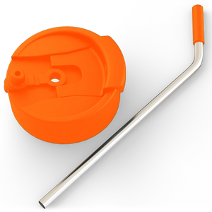 Universal Buddy 2.O- Drinking Lid with Straw-Coffee Lid- Orange-Frost Buddy