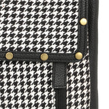 Houndstooth Front close Sling Bag