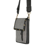 Houndstooth Front close Sling Bag