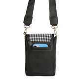 Houndstooth Front close Sling Bag