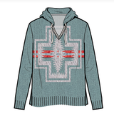 PC HARDING COTTON PULLOVER SOUTHWESTERN HOODIE