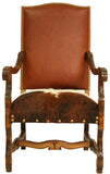 Regency Arm Chair With Axis Hide And Leather One Side