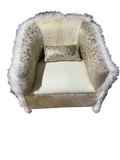 LR Exotic Tibetan Lamb Barrel Chair