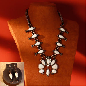 WJ-1021 Rustic Couture Bohemian Jewelry Sets Pendant Necklace Earrings