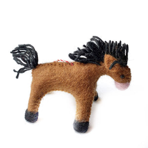 Horse Felt Wool Christmas Ornament