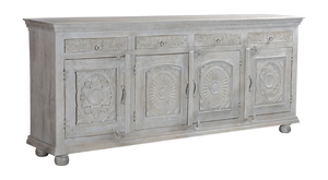 Arabella 4 Drawer 4 Door Carved Sideboard