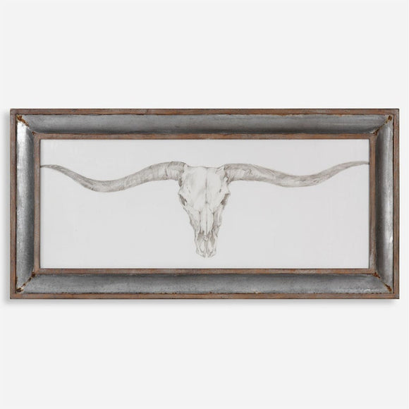 Western Skull Mount Framed Print