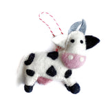 Cow Felt Wool Christmas Ornament