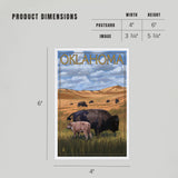 PREMIUM POSTCARDS Oklahoma, Buffalo & Calf