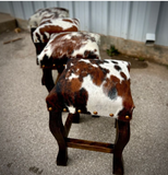 Rustic San Miguel Barstool W / Leather / Hide