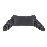 Stella Faux Silk Velvet Long Ruffled Pillow