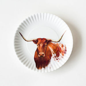 Longhorn Melamine Plate - 9"