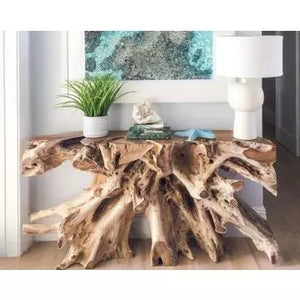 Natural Root Console Table Xxxl