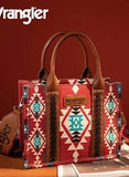 Rustic WG2203-8120S Wrangler Southwestern Print Small Canvas Tote/Crossbody