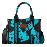 WG133-8120S Wrangler Cow Print Concealed Carry Tote/Crossbody