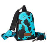 WG133-210 Wrangler Cow Print Crossbody Sling Chest Bag