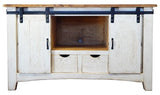 Barn Door TV Stand (Two Drawers) - LOREC Ranch Home Furnishings