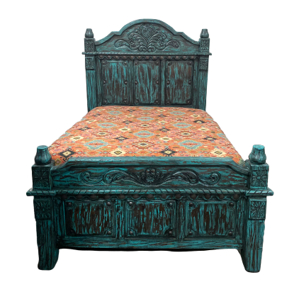La Quinta Turquoise Bed - LOREC Ranch Home Furnishings