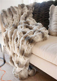 Truffle Chinchilla Throw Blanket - LOREC Ranch Home Furnishings