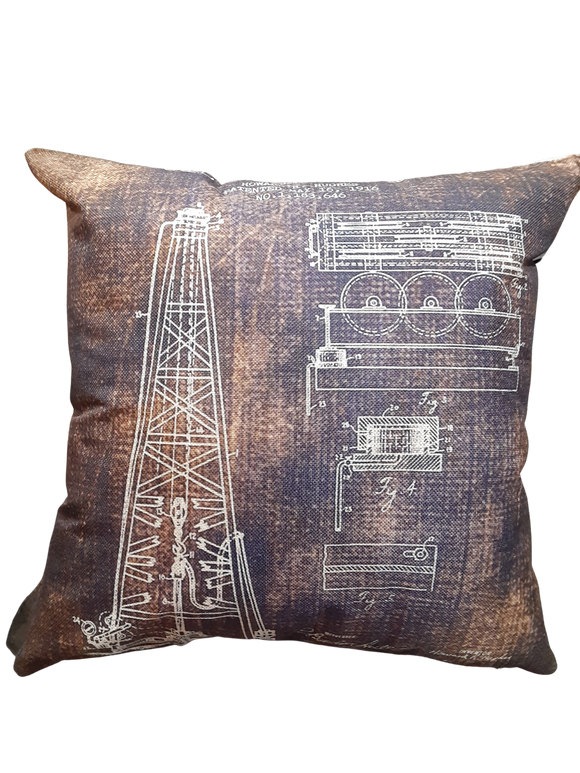 1916 Oil Drilling Rig *Limited Edition* Pillow Cover