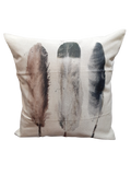 Watercolor Three Feather *Limited Edition* Pillow Cover - LOREC Ranch Home Furnishings