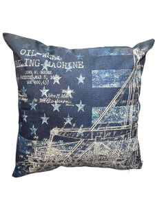 Oil Well Drill Blueprint *Limited Edition* Pillow Cover