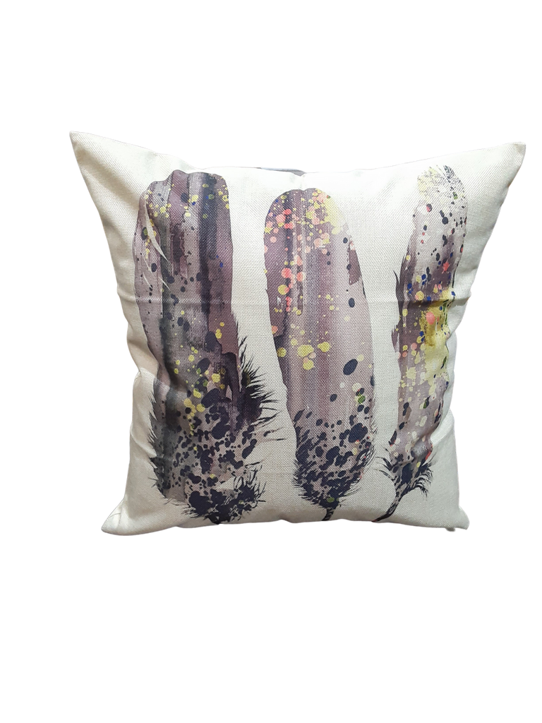 Three Abstract Feather *Limited Edition* Pillow Cover - LOREC Ranch Home Furnishings