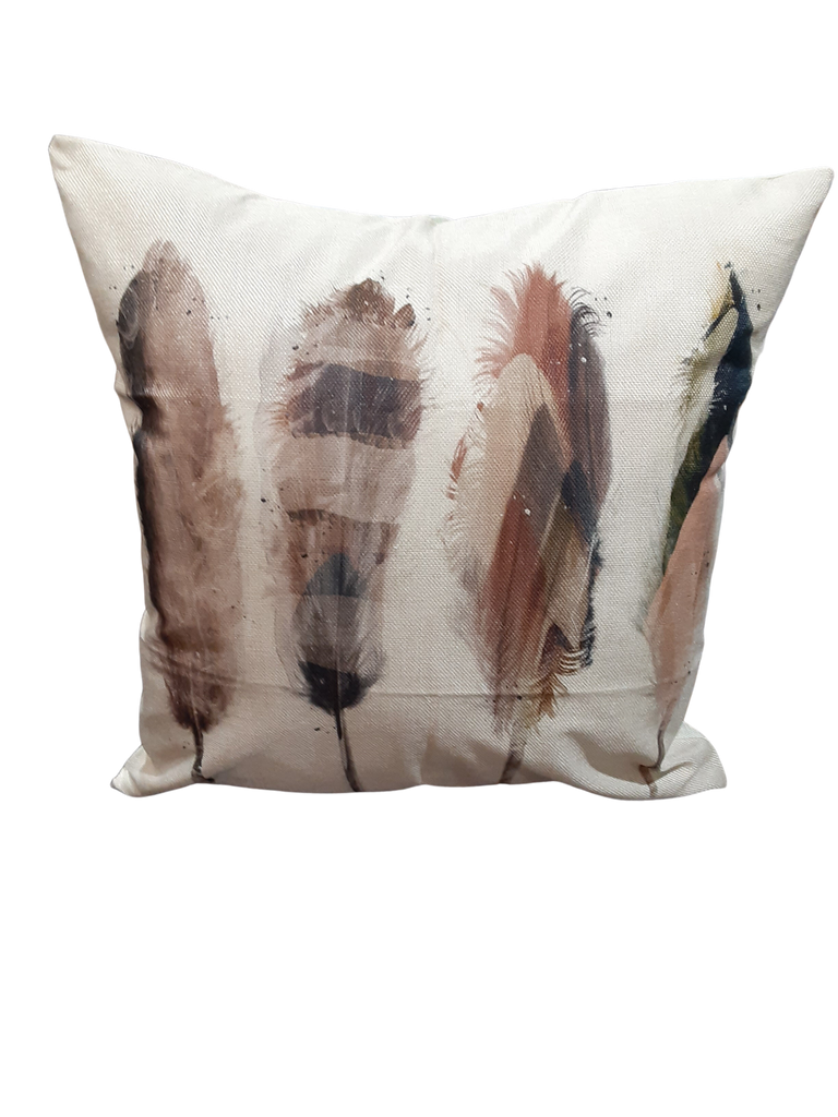 Watercolor Four Feather *Limited Edition* Pillow Cover - LOREC Ranch Home Furnishings