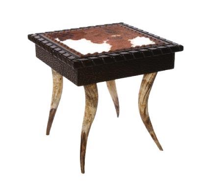Horn Collection End Table (Square)