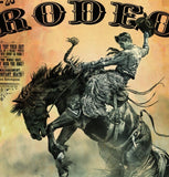 Official 2012 Deadwood Rodeo Poster Print w/Wooden Frame & Glass - LOREC Ranch Home Furnishings