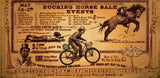 Official 2014 Miles City Bucking Horse Sale Rodeo Poster Print w/Wooden Frame & Glass - LOREC Ranch Home Furnishings