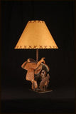 Iron Table Lamp w/Saddle - LOREC Ranch Home Furnishings